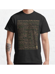 Shakespeare Insults Dark - Revised Edition (by incognita) Classic T-Shirt 100% Cotton, Gifts for Men Dad Husband Grandpa, S-XXXL, Black