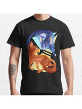 Fire and Water Classic T-Shirt 100% Cotton, Gifts for Men Dad Husband Grandpa, S-XXXL, Black