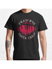 The Lost Boys 1987 - Santa Carla, Vampires Classic T-Shirt 100% Cotton, Gifts for Men Dad Husband Grandpa, S-XXXL, Black