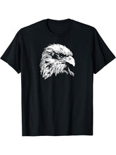 American Self Respect, Bald Eagle Patriotic Symbol T-Shirt 180G 100% Cotton Printed Round Neck Short-Sleeve T-Shirt, Gifts for Men Dad Husband Grandpa, S-XXXL, Black