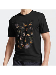 Critically Endangered Bats of the World Active T-Shirt 100% Cotton, Gifts for Men Dad Husband Grandpa, S-XXXL, Black