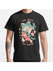 TOO GHOUL FOR SCHOOL Classic T-Shirt 100% Cotton, Gifts for Men Dad Husband Grandpa, S-XXXL, Black