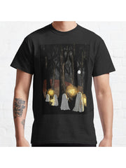 Ghost Parade Classic T-Shirt 100% Cotton, Gifts for Men Dad Husband Grandpa, S-XXXL, Black