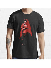 Star Trek Uhura Essential T-Shirt 100% Cotton, Gifts for Men Dad Husband Grandpa, S-XXXL, Black