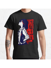 Rebel Ryuko Classic T-Shirt 100% Cotton, Gifts for Men Dad Husband Grandpa, S-XXXL, Black