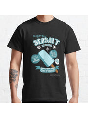 SeaSalt Classic T-Shirt 100% Cotton, Gifts for Men Dad Husband Grandpa, S-XXXL, Black