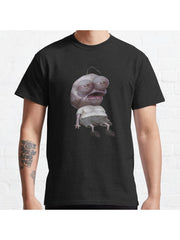 Smiling Friends Depressed Pim - Adult Swim Classic T-Shirt 100% Cotton, Gifts for Men Dad Husband Grandpa, S-XXXL, Black