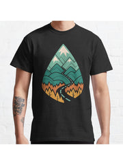 The Road Goes Ever On: Summer Classic T-Shirt 100% Cotton, Gifts for Men Dad Husband Grandpa, S-XXXL, Black