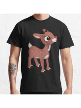 Classic Rudolph ? GraphicLoveShop Classic T-Shirt 100% Cotton, Gifts for Men Dad Husband Grandpa, S-XXXL, Black