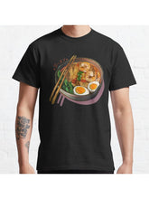 Japanses Ramen Noodles Bowl Classic T-Shirt 100% Cotton, Gifts for Men Dad Husband Grandpa, S-XXXL, Black