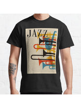 jazz Classic T-Shirt 100% Cotton, Gifts for Men Dad Husband Grandpa, S-XXXL, Black