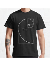 Fibonacci Classic T-Shirt 100% Cotton, Gifts for Men Dad Husband Grandpa, S-XXXL, Black