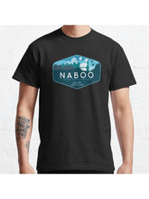 Naboo - Theed Royal Palace - Visit the Jewel of the Galaxy Classic T-Shirt 100% Cotton, Gifts for Men Dad Husband Grandpa, S-XXXL, Black