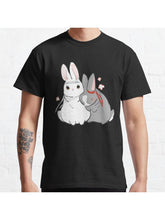 UNTAMED.MDZS.WANGXIAN.BUNNIES Classic T-Shirt 100% Cotton, Gifts for Men Dad Husband Grandpa, S-XXXL, Black