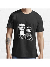 I like trains Essential T-Shirt 100% Cotton, Gifts for Men Dad Husband Grandpa, S-XXXL, Black