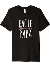 Eagle Papa Bald Eagle American Patriotic Premium T-Shirt 180G 100% Cotton Printed Round Neck Short-Sleeve T-Shirt, Gifts for Men Dad Husband Grandpa, S-XXXL, Black