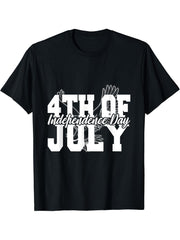 4th of July Independence Day Bald Eagle T-Shirt 180G 100% Cotton Printed Round Neck Short-Sleeve T-Shirt, Gifts for Men Dad Husband Grandpa, S-XXXL, Black