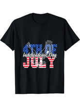 4th of July Independence Day Bald Eagle T-Shirt 180G 100% Cotton Printed Round Neck Short-Sleeve T-Shirt, Gifts for Men Dad Husband Grandpa, S-XXXL, Black