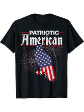 Fireworks Patriotic American Bald Eagle US Flag 4th Of July T-Shirt 180G 100% Cotton Printed Round Neck Short-Sleeve T-Shirt, Gifts for Men Dad Husband Grandpa, S-XXXL, Black