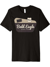 Bald Eagle State Park Pennsylvania Welcome Sign Trip Premium T-Shirt 180G 100% Cotton Printed Round Neck Short-Sleeve T-Shirt, Gifts for Men Dad Husband Grandpa, S-XXXL, Black