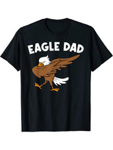 Cool Eagle For Dad Father Dabbing Bald Flying Animal T-Shirt 180G 100% Cotton Printed Round Neck Short-Sleeve T-Shirt, Gifts for Men Dad Husband Grandpa, S-XXXL, Black