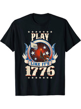 Basketball American Bald Eagle 4th Of July Boys Men USA Flag T-Shirt 180G 100% Cotton Printed Round Neck Short-Sleeve T-Shirt, Gifts for Men Dad Husband Grandpa, S-XXXL, Black