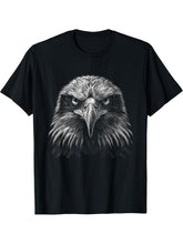 4th of July Eagle USA American Bald Eagle Men Women Boy Girl T-Shirt 180G 100% Cotton Printed Round Neck Short-Sleeve T-Shirt, Gifts for Men Dad Husband Grandpa, S-XXXL, Black