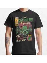 Cathulhu Classic T-Shirt 100% Cotton, Gifts for Men Dad Husband Grandpa, S-XXXL, Black