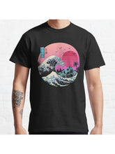The Great Retro Wave Classic T-Shirt 100% Cotton, Gifts for Men Dad Husband Grandpa, S-XXXL, Black