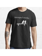 Attempted Murder (White design) Essential T-Shirt 100% Cotton, Gifts for Men Dad Husband Grandpa, S-XXXL, Black