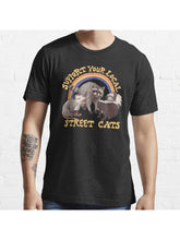 Street Cats Essential T-Shirt 100% Cotton, Gifts for Men Dad Husband Grandpa, S-XXXL, Black