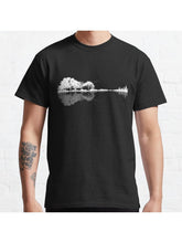 Nature Guitar Classic T-Shirt 100% Cotton, Gifts for Men Dad Husband Grandpa, S-XXXL, Black