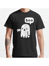 Ghost Of Disapproval Classic T-Shirt 100% Cotton, Gifts for Men Dad Husband Grandpa, S-XXXL, Black