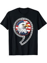 Comma La Shirt Kamala Harris American Bald Eagle Graphic T-Shirt 180G 100% Cotton Printed Round Neck Short-Sleeve T-Shirt, Gifts for Men Dad Husband Grandpa, S-XXXL, Black