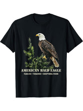 American Bald Eagle Birdwatching Birdwatchers Birders T-Shirt 180G 100% Cotton Printed Round Neck Short-Sleeve T-Shirt, Gifts for Men Dad Husband Grandpa, S-XXXL, Black
