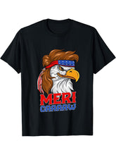 Bald Eagle Americaw 4th of July Patriotic USA American Flag T-Shirt 180G 100% Cotton Printed Round Neck Short-Sleeve T-Shirt, Gifts for Men Dad Husband Grandpa, S-XXXL, Black