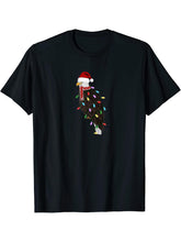Bald Eagle Christmas Bird Santa Claus Biologist Animal T-Shirt 180G 100% Cotton Printed Round Neck Short-Sleeve T-Shirt, Gifts for Men Dad Husband Grandpa, S-XXXL, Black