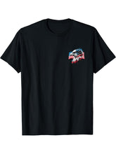 Feeling Great Again-Patriotic Bald Eagle Flag (FRONT & BACK) T-Shirt 180G 100% Cotton Printed Round Neck Short-Sleeve T-Shirt, Gifts for Men Dad Husband Grandpa, S-XXXL, Black