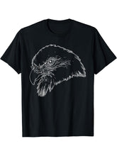 Bald Eagle American National Symbol Animal Patriotic Freedom T-Shirt 180G 100% Cotton Printed Round Neck Short-Sleeve T-Shirt, Gifts for Men Dad Husband Grandpa, S-XXXL, Black