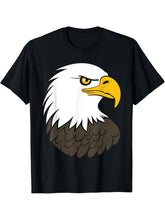 Bird Raptor Simple Bird Eagle Bird Bald Eagle T-Shirt 180G 100% Cotton Printed Round Neck Short-Sleeve T-Shirt, Gifts for Men Dad Husband Grandpa, S-XXXL, Black