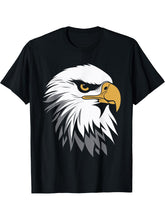 Bird Raptor Simple Bird Eagle Bird Bald Eagle T-Shirt 180G 100% Cotton Printed Round Neck Short-Sleeve T-Shirt, Gifts for Men Dad Husband Grandpa, S-XXXL, Black