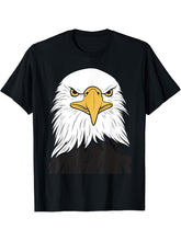 Bird Raptor Simple Bird Eagle Bird Bald Eagle T-Shirt 180G 100% Cotton Printed Round Neck Short-Sleeve T-Shirt, Gifts for Men Dad Husband Grandpa, S-XXXL, Black