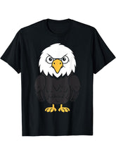 Bird Raptor Simple Bird Eagle Bird Bald Eagle T-Shirt 180G 100% Cotton Printed Round Neck Short-Sleeve T-Shirt, Gifts for Men Dad Husband Grandpa, S-XXXL, Black