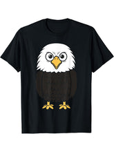 Bird Raptor Simple Bird Eagle Bird Bald Eagle T-Shirt 180G 100% Cotton Printed Round Neck Short-Sleeve T-Shirt, Gifts for Men Dad Husband Grandpa, S-XXXL, Black