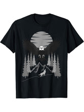 Bald Eagle American National Symbol Animal Patriotic Freedom T-Shirt 180G 100% Cotton Printed Round Neck Short-Sleeve T-Shirt, Gifts for Men Dad Husband Grandpa, S-XXXL, Black