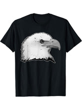 Bald Eagle American National Symbol Animal Patriotic Freedom T-Shirt 180G 100% Cotton Printed Round Neck Short-Sleeve T-Shirt, Gifts for Men Dad Husband Grandpa, S-XXXL, Black