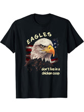 Freedom Eagle Tee Freedom Soars Bald Eagle Motif with saying T-Shirt 180G 100% Cotton Printed Round Neck Short-Sleeve T-Shirt, Gifts for Men Dad Husband Grandpa, S-XXXL, Black