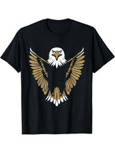 Bird Raptor Simple Bird Eagle Bird Bald Eagle T-Shirt 180G 100% Cotton Printed Round Neck Short-Sleeve T-Shirt, Gifts for Men Dad Husband Grandpa, S-XXXL, Black