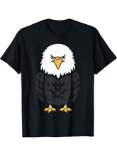 Bird Raptor Simple Bird Eagle Bird Bald Eagle T-Shirt 180G 100% Cotton Printed Round Neck Short-Sleeve T-Shirt, Gifts for Men Dad Husband Grandpa, S-XXXL, Black