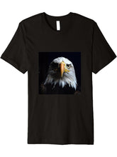 Eagle Bald Premium T-Shirt 180G 100% Cotton Printed Round Neck Short-Sleeve T-Shirt, Gifts for Men Dad Husband Grandpa, S-XXXL, Black